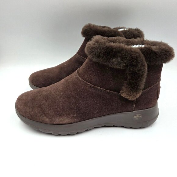 Skechers Boots Womens 6.5 Brown Suede On The Go Joy Chukka Ankle Booties - Picture 2 of 10